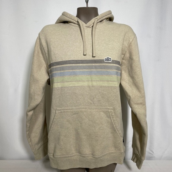 Patagonia Tops - Patagonia Line Logo Ridge Stripe Uprisal Tan Hoodie Sweatshirt Women's LARGE
